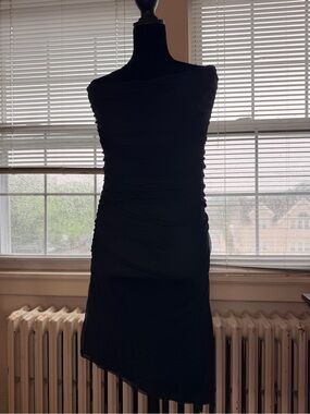 Torrid Black Off-Shoulder Asymmetrical Ruched Dress
